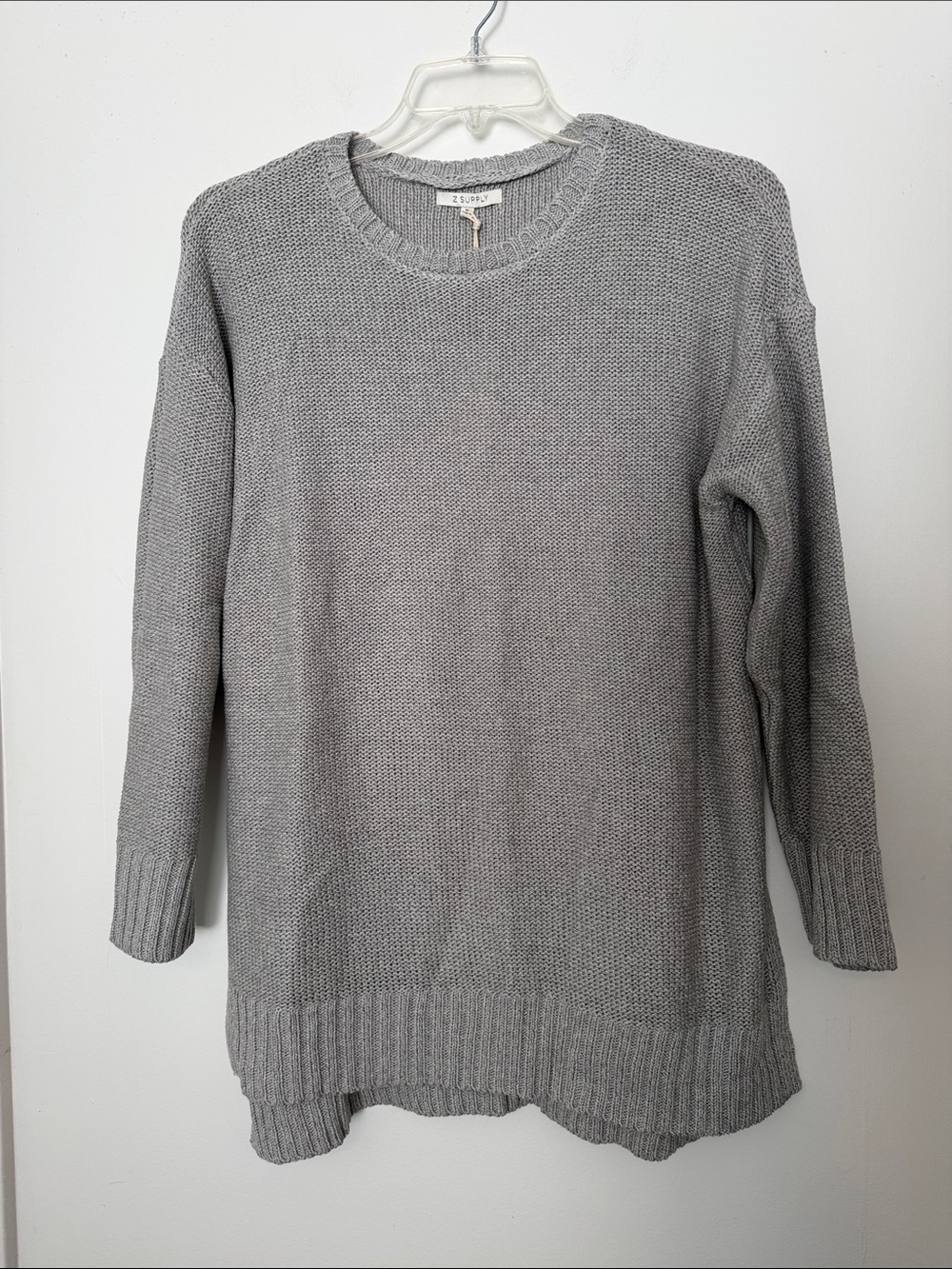 Light Gray Crewneck Sweater - Women's Everyday Knit